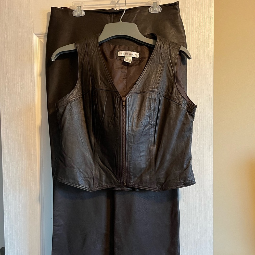 Tyler Gillis Leather Pant Suit (Pants & Vest)